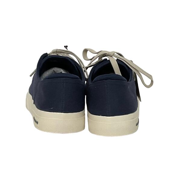 Sun + Stone Men’s Kiva Navy Cotton Canvas Sneakers Size 10 - Picture 4 of 6